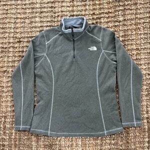 The North Face Fleece 1/4 Zip Pullover Gray Women’s M EUC